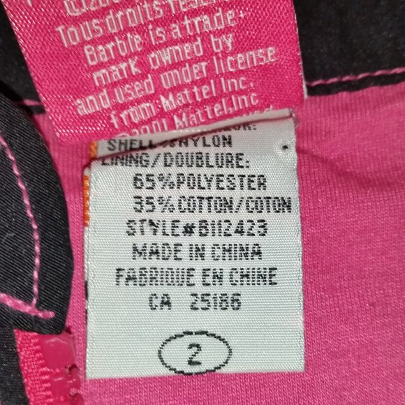 Girls Barbie black and pink vest EUC - Picture 6 of 6